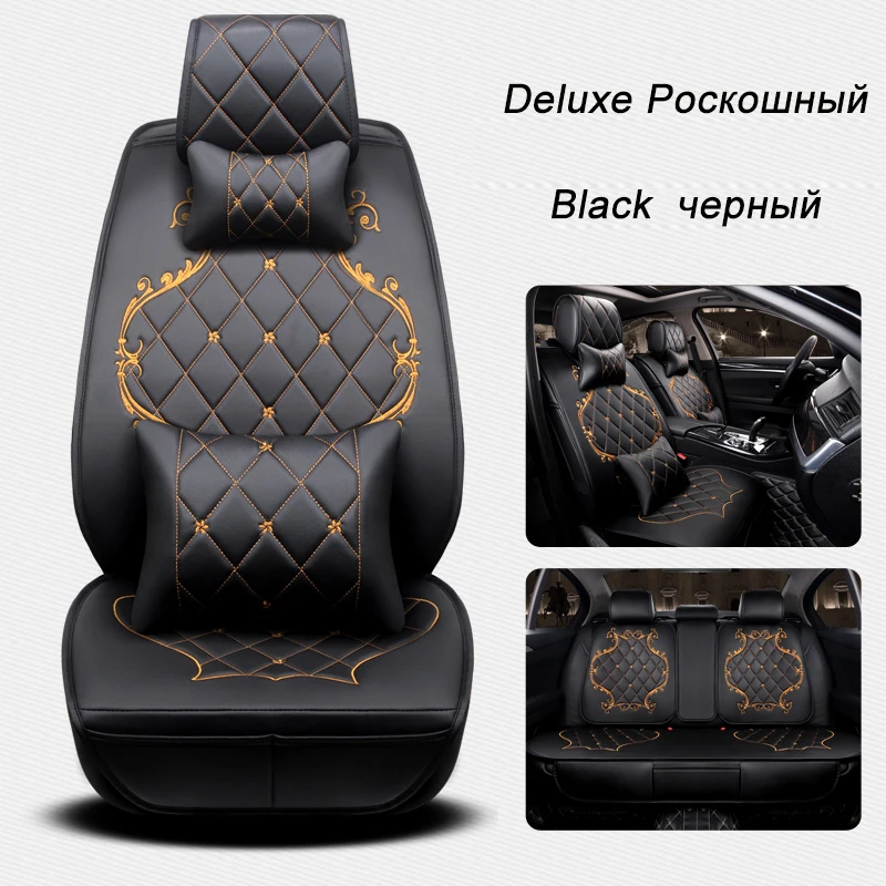 (Спереди и сзади) кожаные чехлы для сидений автомобиля LADA 2104 2107 Самара Калина EL