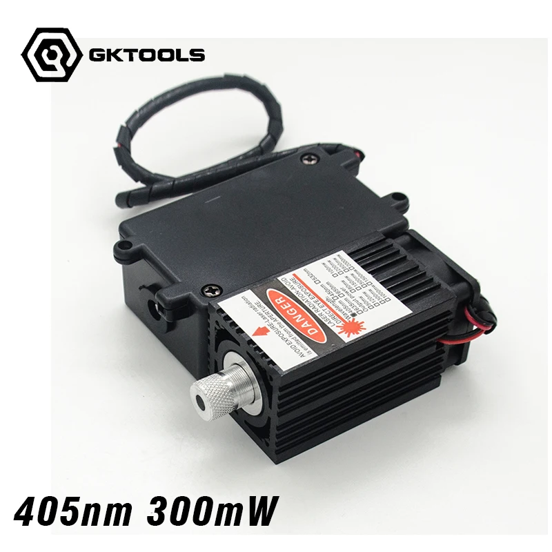 

405 nm, 300 mW 12V High Power Laser Module have TTL,Adjustable Focus Blue Laser module. DIY Laser engraver accessories.