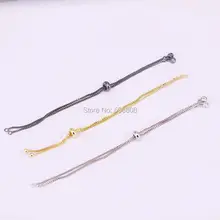 40 шт. металлический позолоченный браслет-цепочка регулируемая ссылка браслет-цепочка для изготовления ювелирных