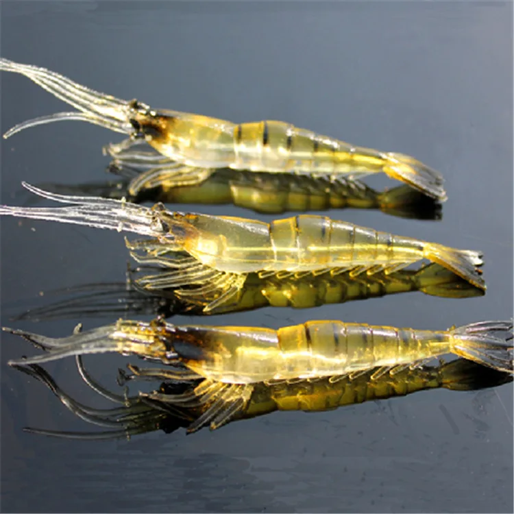 

10pcs/Bag free shipping10cm Biomimetic Soft Prawn Shrimp Fishing Lure Baits