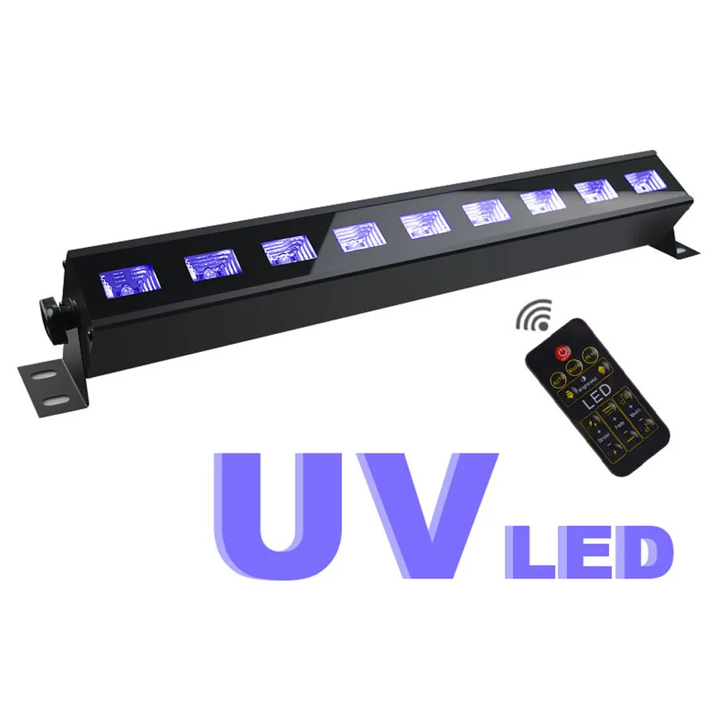 

UV Stage Light 9 LEDs 28W Wall Washer LED Bar Black Party Club DJ Disco Light For Christmas Indoor Stage Effect Lights