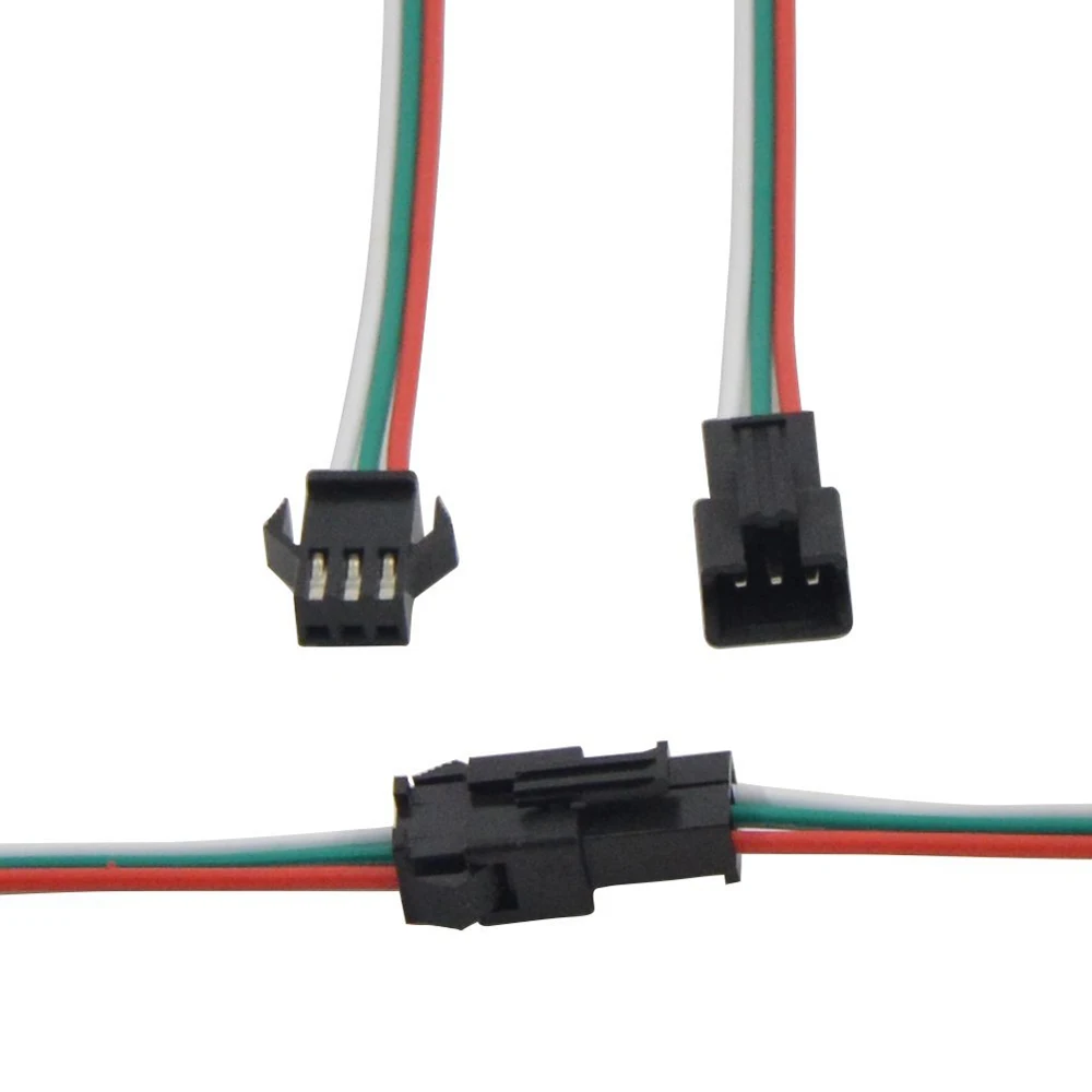 2pin/3pin/4pin/5pin JST SM Connector Cable Male &amp Female Plug Wire For WS2812B WS2811 rgb rgbw single LED Strip | Обустройство