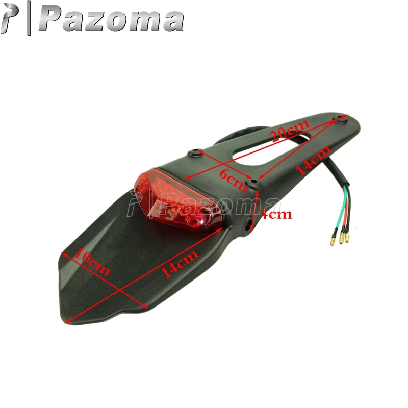 Универсальный заднее крыло мотоцикла w/12V 0 3 W светодиодный тормозной фонарь