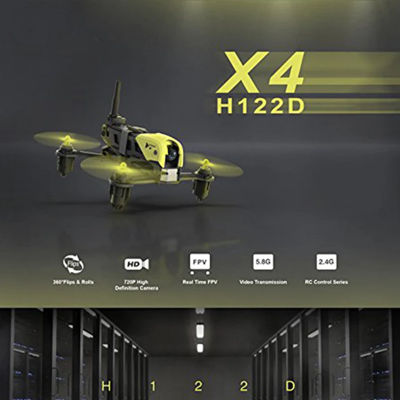 

Hubsan H122D X4 5.8G Storm FPV Micro Racing Drone 3D Roll W/ 720P HD Camera Goggles Compatible Fatshark RC Quadcopter