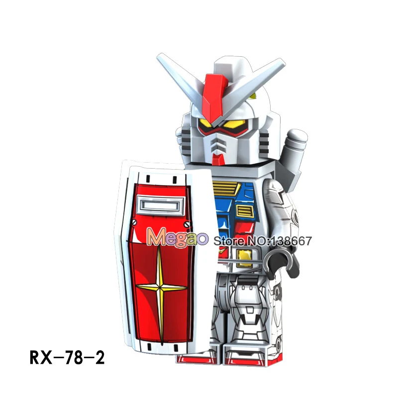 

Building Blocks Single Sale Cartoon Series s Super Heroes White RX-78-2 PG2002 Action s Toys For Children
