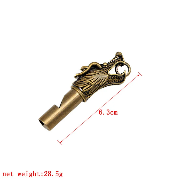 Ручной работы латунный ключ chian кулон свисток для выживания Брелок в виде дракона portachiavi chaviro llaveros hombre