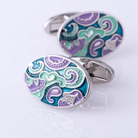 Blue enamel Cuff links 6