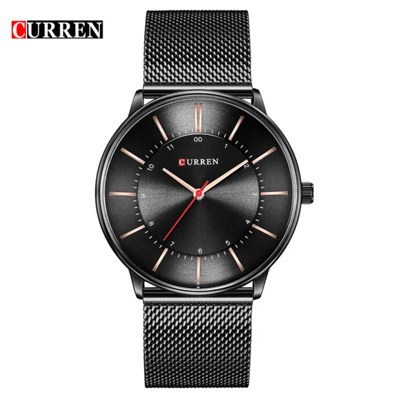 Лучший бренд класса люкс CURREN 2018 новая мода и Повседневное простой Бизнес часы классический циферблат ультра-тонкий Кварцевые наручные
