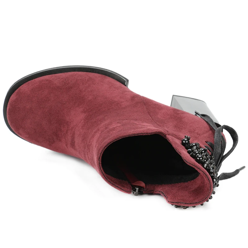 Épais 2019 Femme Offre Talons Zip Grande 41 Bottines De Unies Chaussures Rouge Mode Taille 35 Bottes Livraison Directe Up Nouvelle Lapolaka Spéciale Vin hrCQdtxs