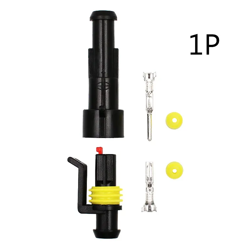 10 комплектов, 1 P, 2 P, 3 P, 4 P, 5 P, 6P AMP, 1,5 герметичный водонепроницаемый электрический кабель, соединитель, розетка, адаптер для автомобиля, авто, Eletronics - Цвет: 1P