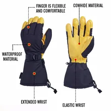 Новые брендовые зимние мужские перчатки зима-30 теплые перчатки всепогодные ветрозащитные непромокаемые перчатки