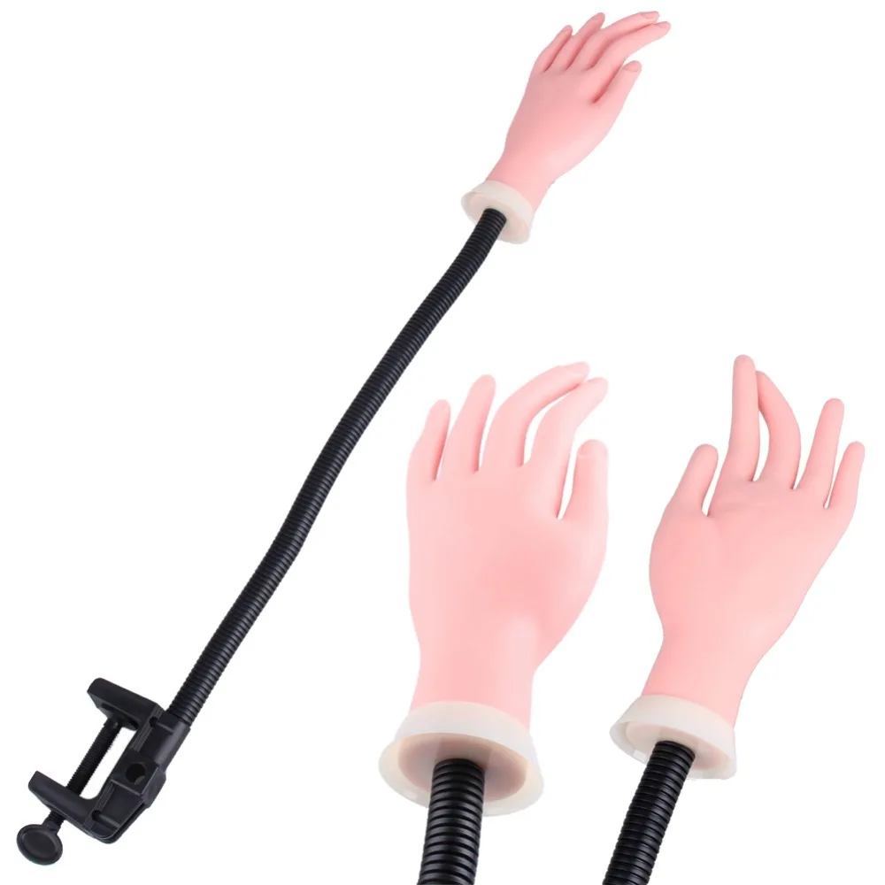 

Nail Art Practical Soft Hand Display Training Model Nail Art Practice Training Full False Nail Tips UV Manicure Dispaly Tools