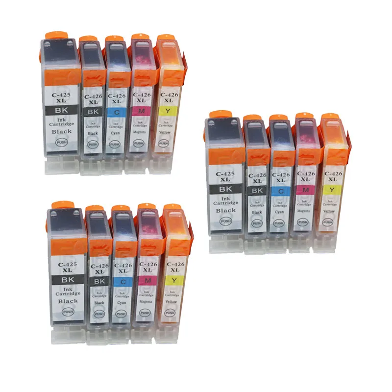 15 шт. картриджи для принтера Canon PIXMA IP4840 IP4940 MG5240 MG5140 MG5340 MX884 MX714 MX894 PGI425 CLI426|ink cartridge|ink