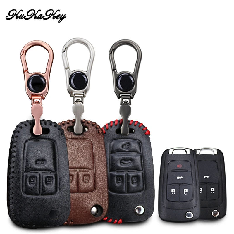 

Leather Car Key Case Cover For Chevrolet Cruze Aveo TRAX Opel Astra Corsa Meriva Zafira Antara J Mokka Insignia Car styling