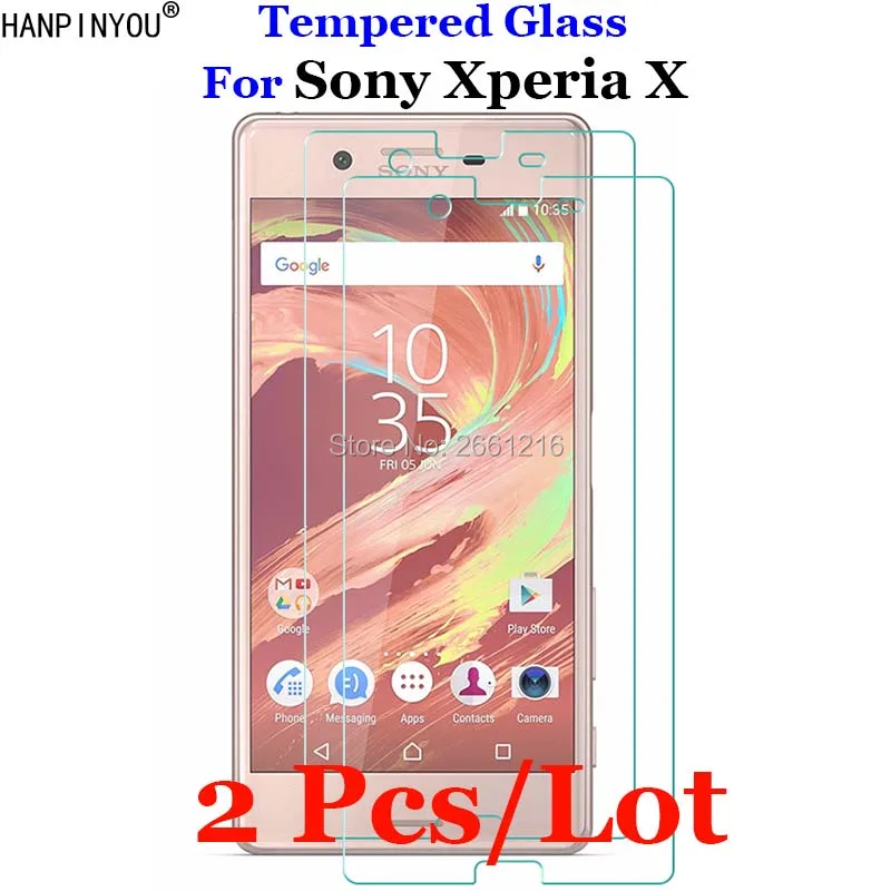 2 шт./лот для Sony X Закаленное Стекло 9H 2.5D Премиум Защитная пленка экрана Xperia / Dual F5121