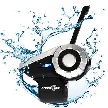 

FreedConn T-Rex Motorcycle Bluetooth Group Intercom Helmet Headset 1500M 8 Riders Wireless Communicator with FM support