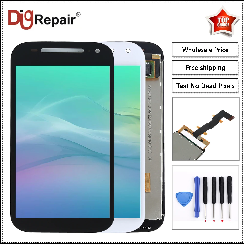 

Black White AAA For Motorola MOTO E2 XT1505 XT1524 XT1527 XT1511 LCD Display Touch Screen Digitizer Assembly For motorola e2 lcd