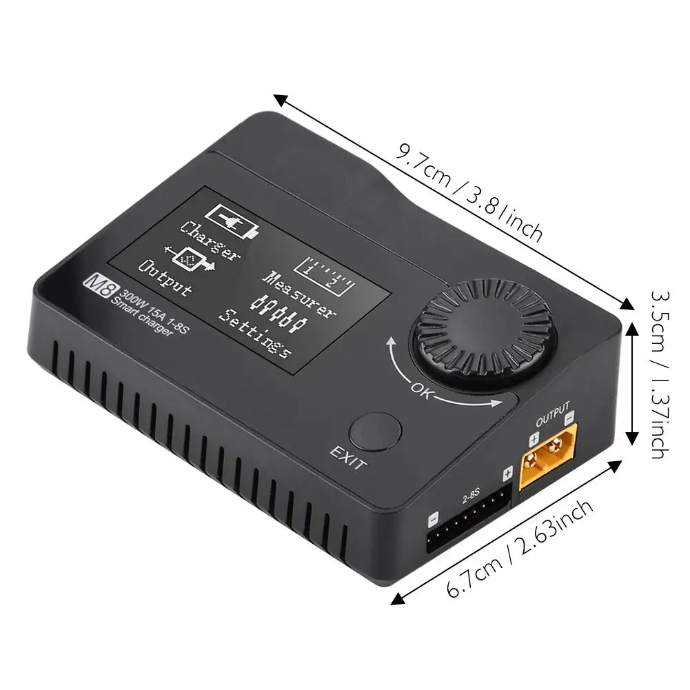 ToolkitRC M8 300 Вт 15A 2 8S LiPo зарядное устройство Dis Cell Checker Servo тестер Lipo батарея для RC FPV