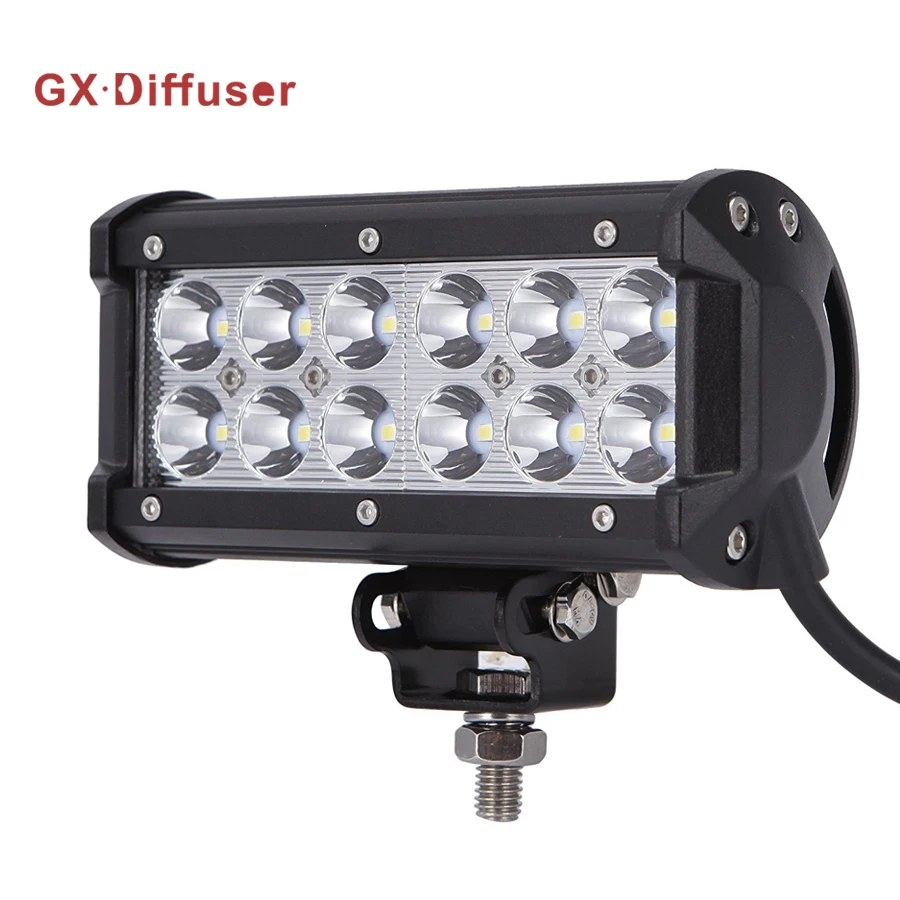GX Diffuser 36W Floodlight Light Work LED Bar Driving Fog Lamp Offroad SUV 4WD Car Boat LED Work