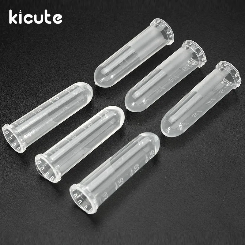 Kicute 20Pcs Best 2mL Transparent Round Bottom Centrifuge