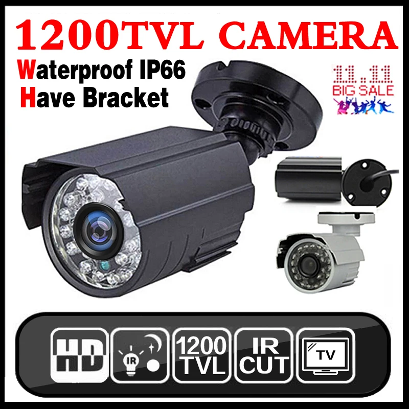 

HD Meta Mini 1/3cmos 1200TVL HD CCTV Security Surveillance Color Small ahdl Camera Infrared Night Vision Ir Out Waterproof IP66
