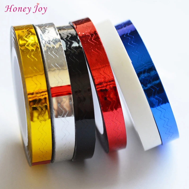 

6mm Waves Design Nail Art Stripping Tape Line Self-Adhesive Tips Sticker Nail Roll Beauty DIY Fashion Women DIY Craft