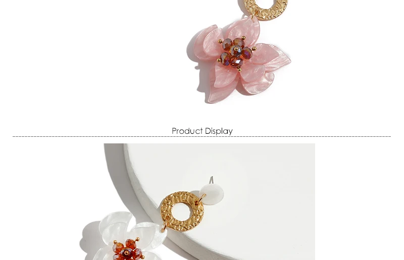 Flower Drop Earrings For Women Jewelry Bijoux Bohemain Statement Earrings Acrylic Wedding Dangle Earings Christmas Gift (3)