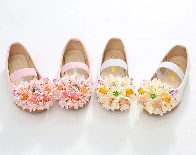 Школьная обувь принцессы для девочек, детская модная разноцветная обувь с цветочным рисунком для девочек, модные кожаные тонкие туфли с