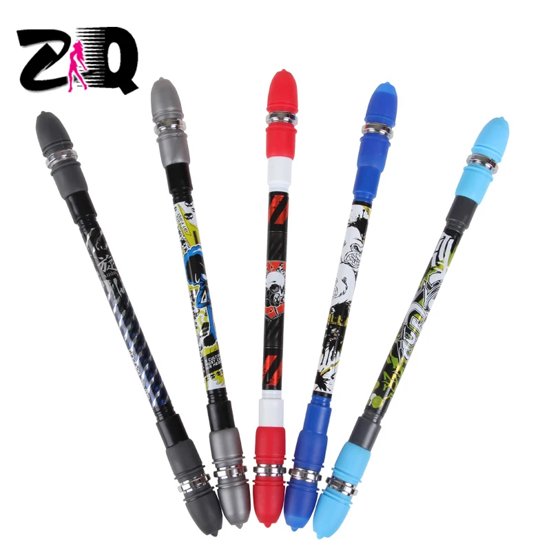 

New creative 22cm Slip Coated Spinning Pen Champion Spinning Rolling Pen Ball Point Refill Matting Pen Finger Playing 267