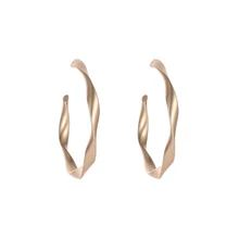 Matte Gold/Silver Color Small Open Twisted Hoop Earrings for Women Geometric Circle Hoops Minimalist Metal Small Earrings Matte Gold/Silver Color Small Open Twisted Hoop Earrings for Women Geometric Circle Hoops Minimalist Metal Small Earrings