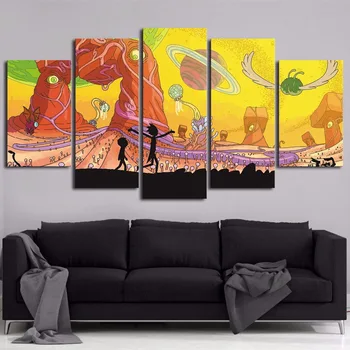 

Cartoon poster 5 Panels Canvas Painting poster Wall Art Painting Modern Home Decor Picture kid's room cartoon poster painting