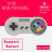 Официальный 8bitdo SF30 Bluetooth Беспроводной контроллер Поддержка Nintendo переключатель Android MacOS геймпад Новый packaing 80BB