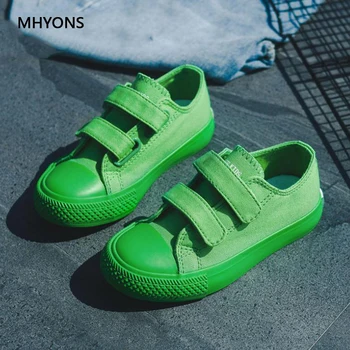 

2019 New Children Canvas Shoes Boys Non-slip Sport Sneakers Brand Kids Candy Color Shoes for Girls Casual Child Flat Canvas Shoe