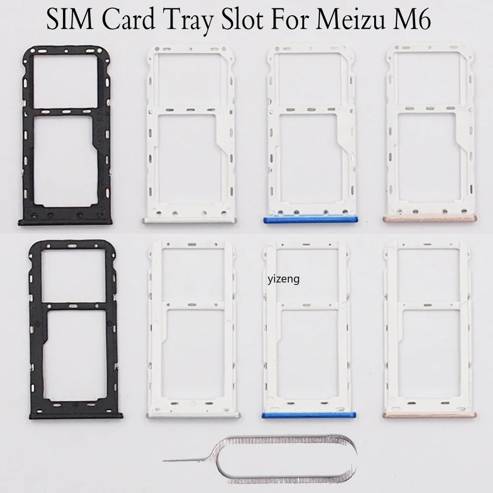 

New For Meizu M6 SIM Card Tray Holder Replacement Parts SIM Card Slot Holder Sim Cards Adapters