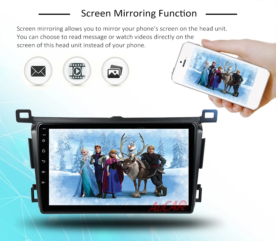 Perfect 9" 2 Din 1 Din Android 8.1 Car Radio for Toyota RAV4 2013 2014 2015 2016 2017 2018 2019 Stereo Video GPS Multimedia 9