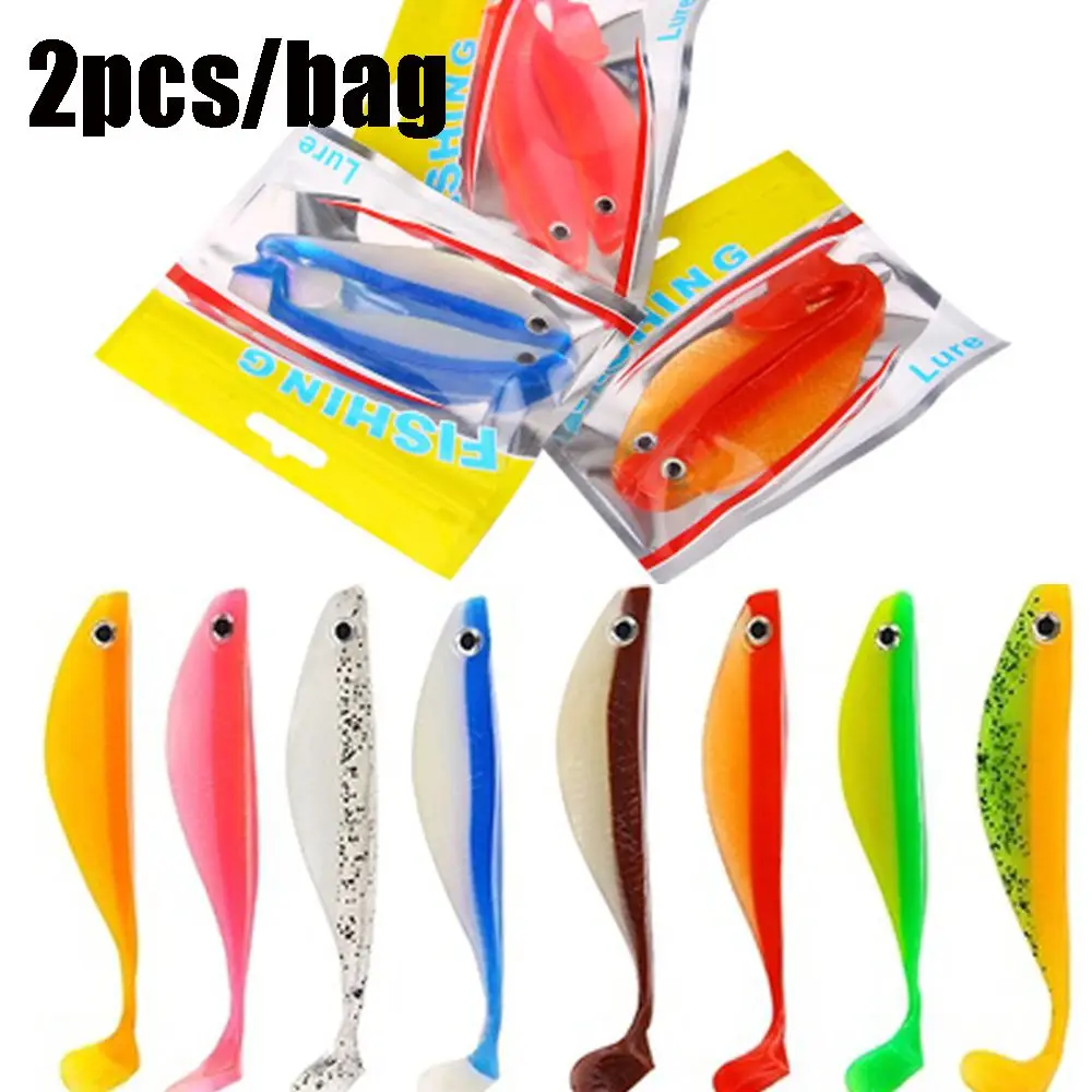 Artificial Single T Tail Soft Plastic Lure Fishing Worm Bait Capuchin