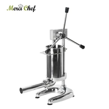 ITOP 2L Sausage Stuffer Stainless Steel Meat Filling Machine Kitchen Food Processors Manual Sausage Filler With 4 Size Funnels