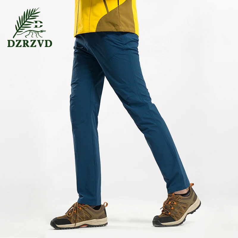 Dzrzvd verano al aire libre senderismo primavera hombres deportes elástico Softshell splicing respirable camping trekking pantalones de secado rápido