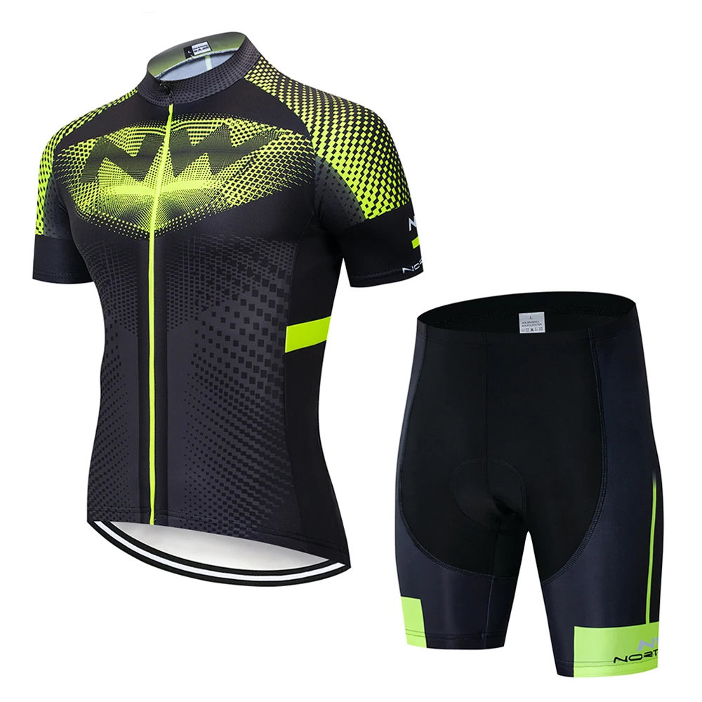 NW Men and Women Cycling Jersey Clothing Set Spring and Summer Men and Women Short Sleeve Breathable - Цвет: NO.6