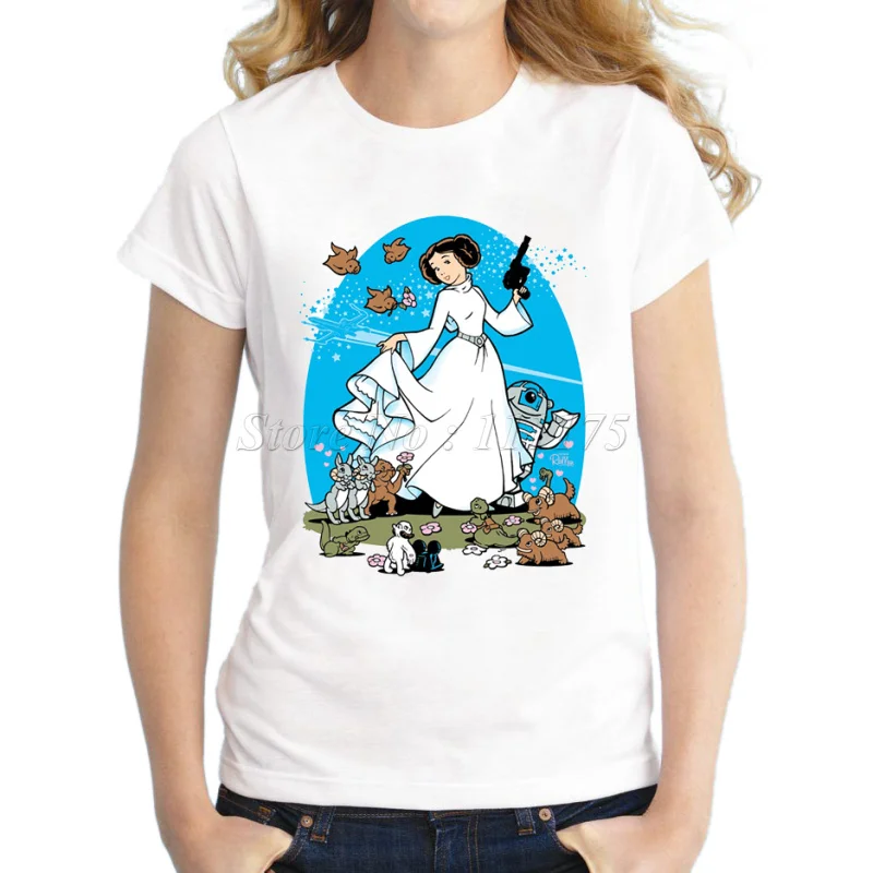 Женская футболка с коротким рукавом Оригинальная принтом принцессы 2019|t shirt|designer