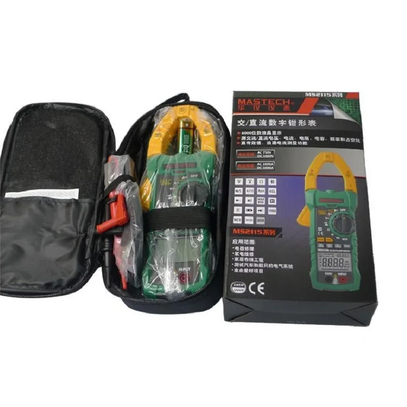 

MASTECH MS2115B True RMS Digital AC/DC Clamp Meters Capacitance Frequency Tester W/USB Interface & NCV