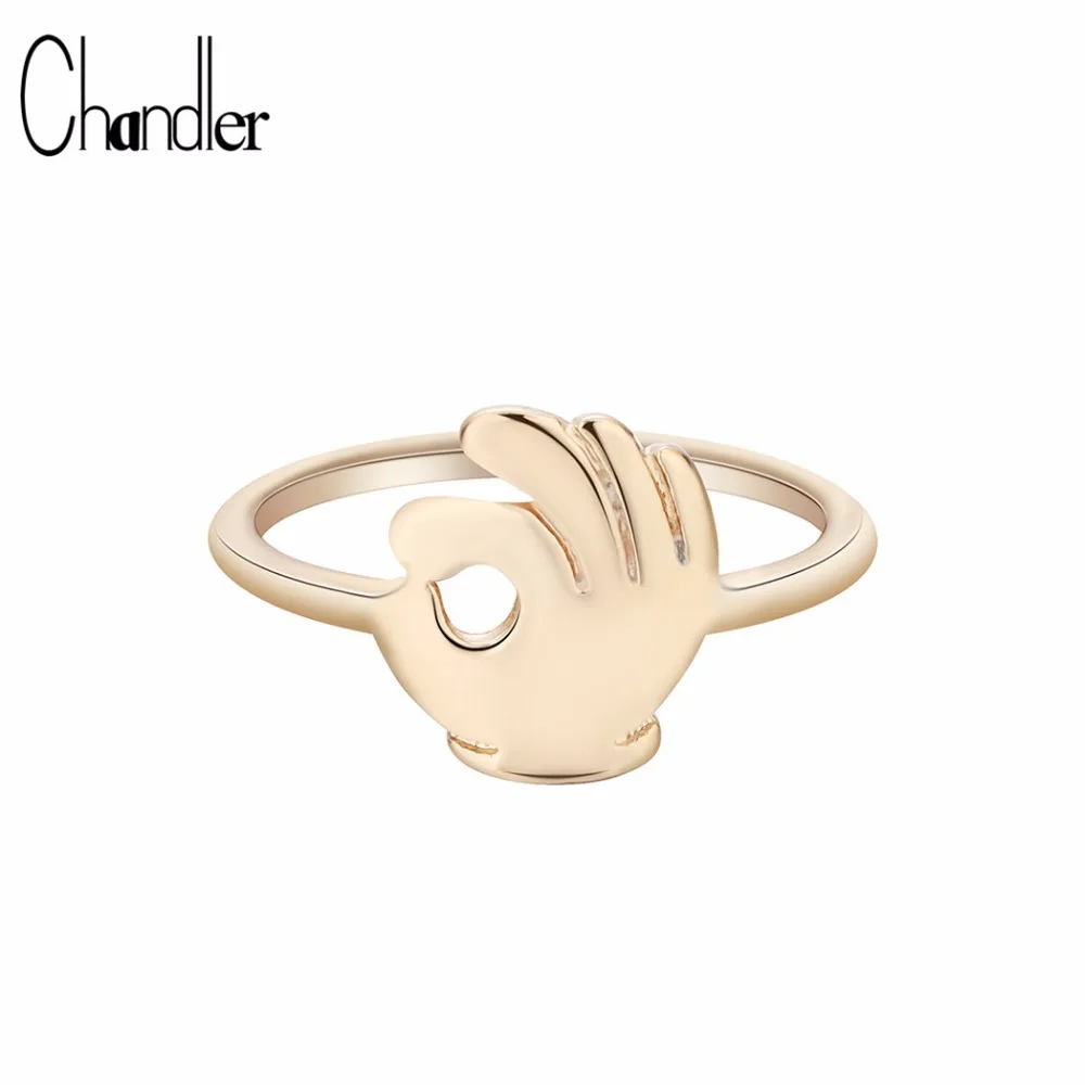Buy Chandler 1pcs OK Gesture Ring Hoho Hiphop Brass