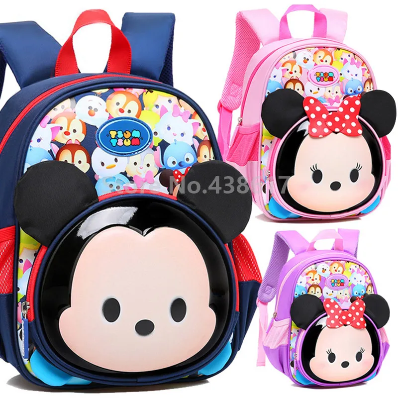 

New Tsum Tsum Mickey Minnie Backpack School Bags for Children Boys Girls Kids Kindergarten Preschool School Toddler Bag