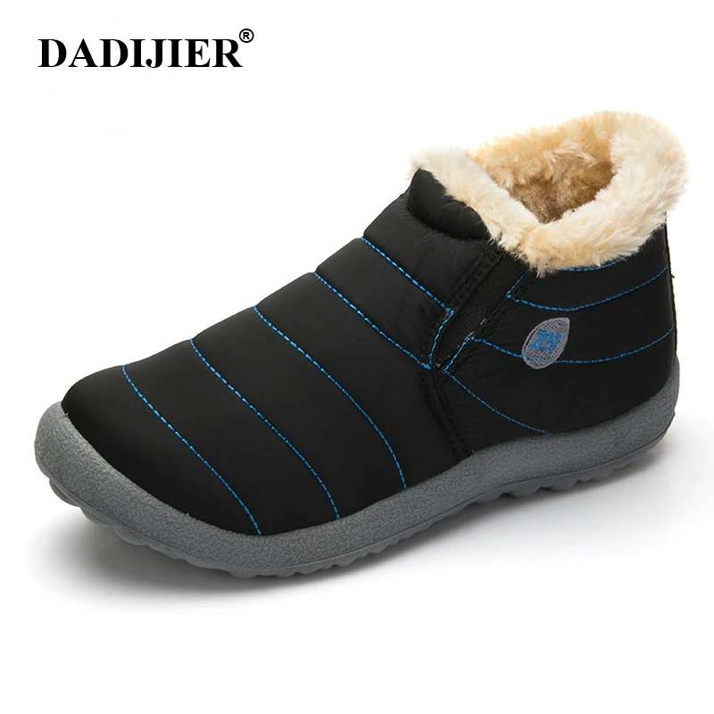

DADIJIER Waterproof Women Winter Shoes Couple Unisex Snow Boots Warm Fur Inside Antiskid Bottom Warm Mother Casual Boots PP23