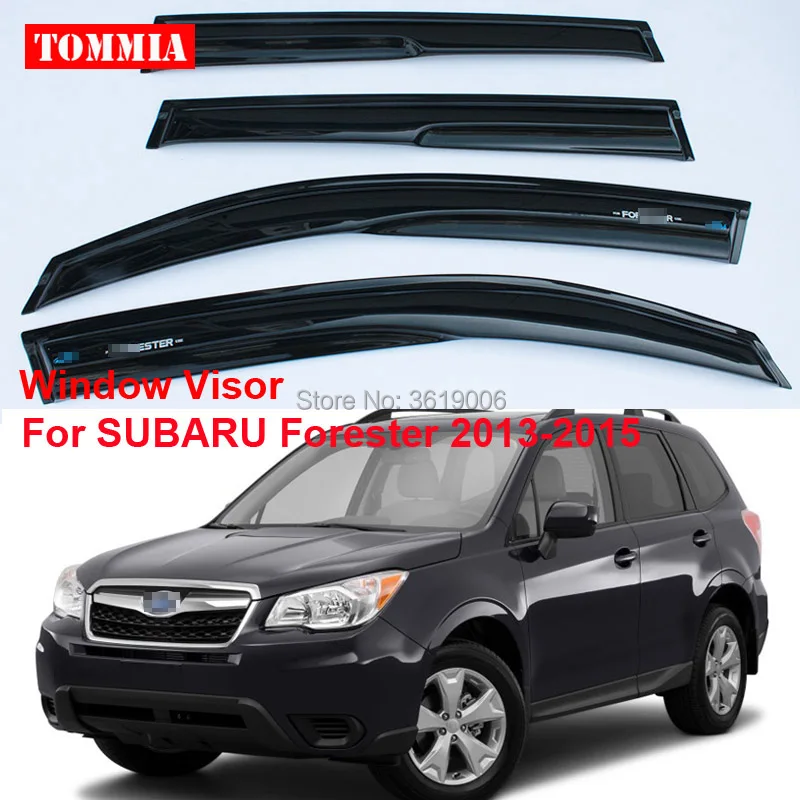 tommia 4pcs Window Visor Shade Vent Wind Rain Deflector Guards Cover