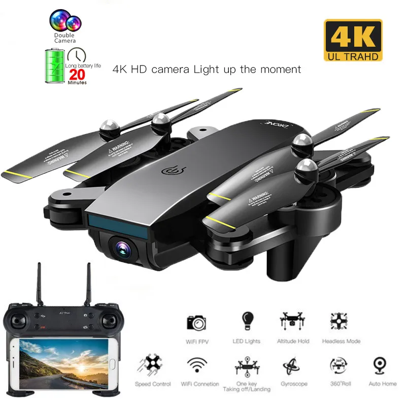 Горячая Распродажа Радиоуправляемый Дрон 4K/1080P широкоугольный Wi Fi FPV камера