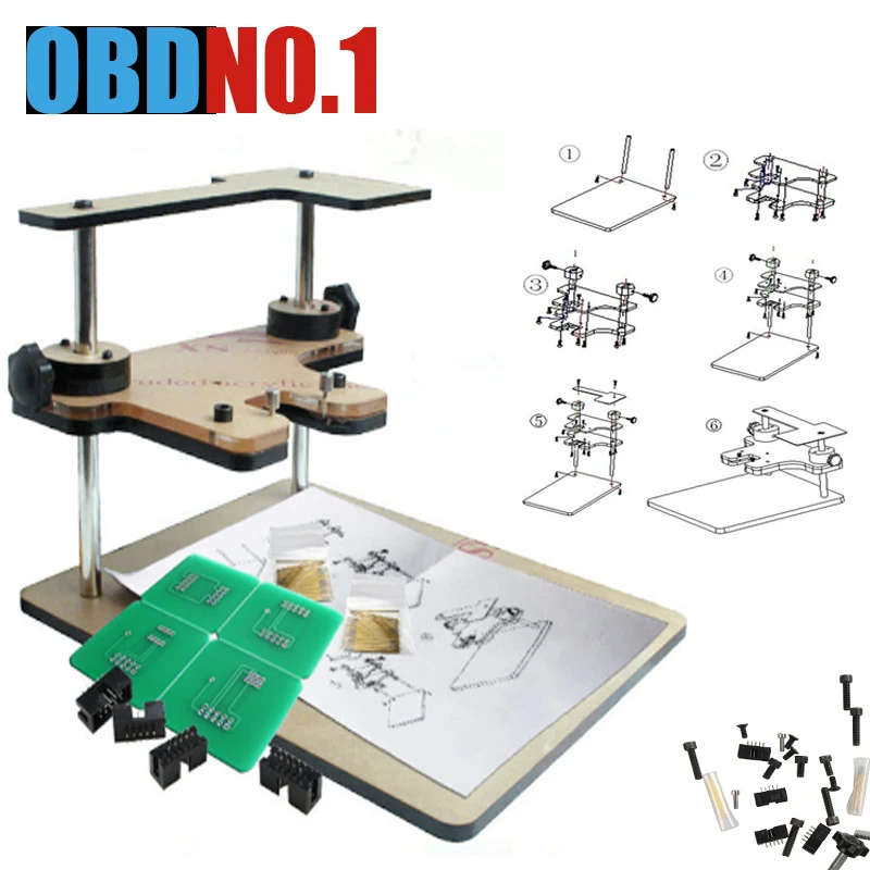 

ZOLIZDA Full Set BDM Frame with adapters for ECU programmer tool + BDM High Quality BDM frame metal use on BDM100 programmer