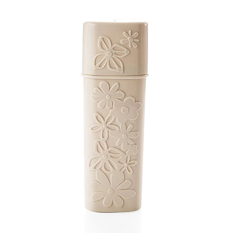 Travel Toothbrush Box Toothpaste Holder Flower Carved Washing Cup Toothbrush Cartridge Protector Sleeve Box Bathroom Products