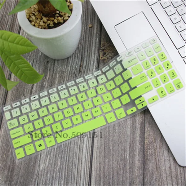 Силиконовая накладка на клавиатуру для ноутбука, Защитная пленка для ASUS VivoBook S15 S530UN S530U S530UF S5300 S5300U S5300UN 15,6 дюймов - Цвет: Gradual green