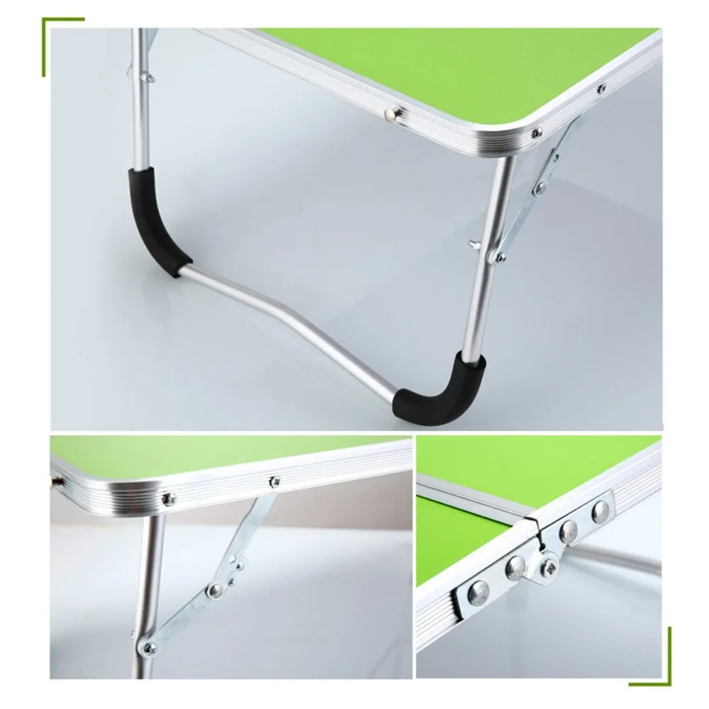 Laptop Double-Folding Computer Table Folding Computer Desk PC Laptop Table Writing Workstation Home Office Furniture